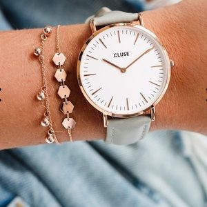 NWT Cluse La Boheme Leather Strap Watch